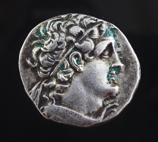 Ptolemaic Kingdom of Egypt, Ptolemy IX (116-80 BC) silver Tetradrachm, Dia 25mm; 13.6g, VF